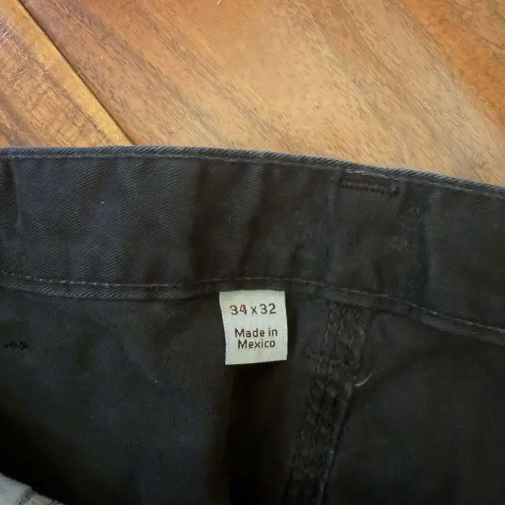Black Carhartt Relaxed Fit Carpenter Work Pants  Size 34x32 Early 2000s